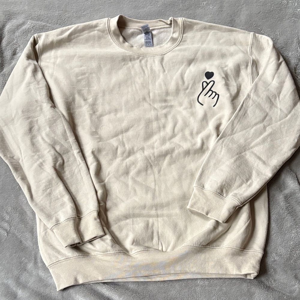 Cream Graphic Sweatshirt KPOP unisex